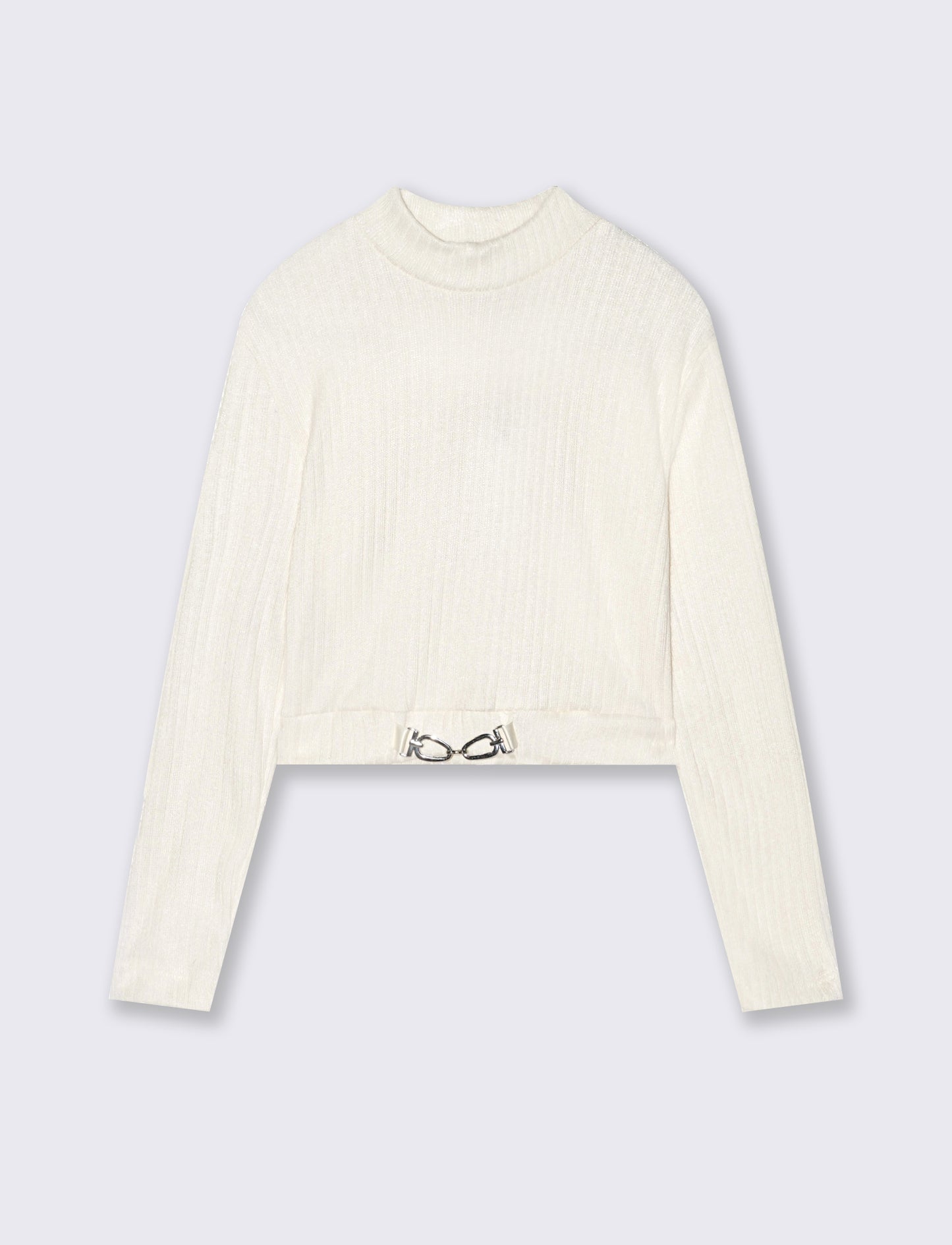 Maglia mezzo collo - Bianco panna