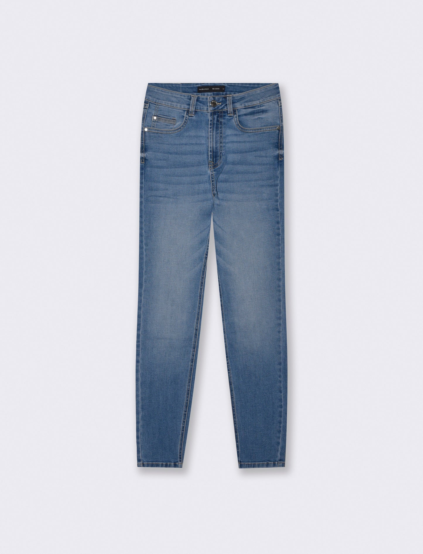 Super skinny high waist jeggings with 5 pockets - Blue