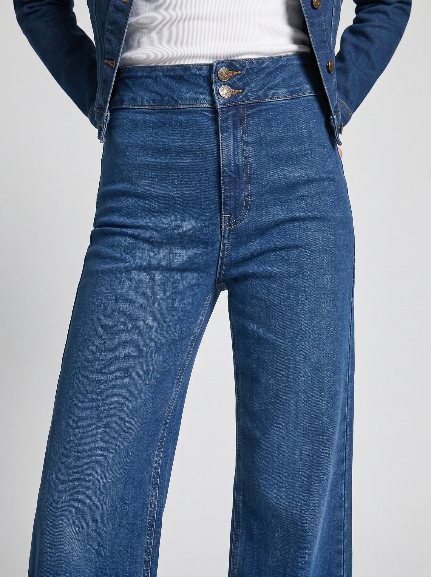 Jeggins bootcut vita alta eleganti - Denim