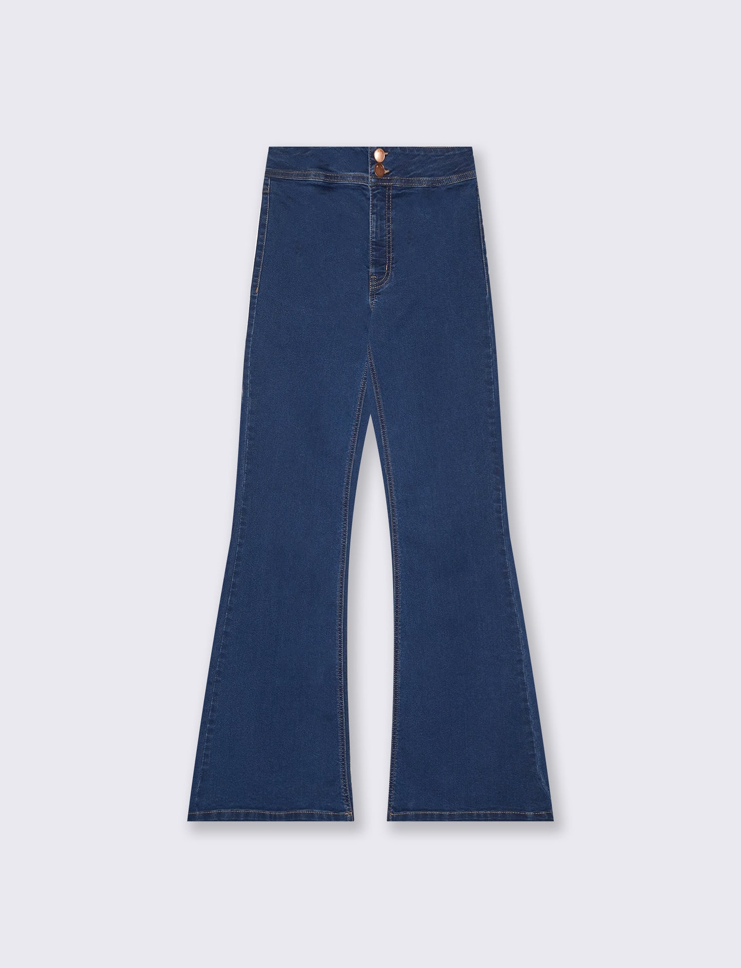 Jeggins bootcut vita alta eleganti - Denim