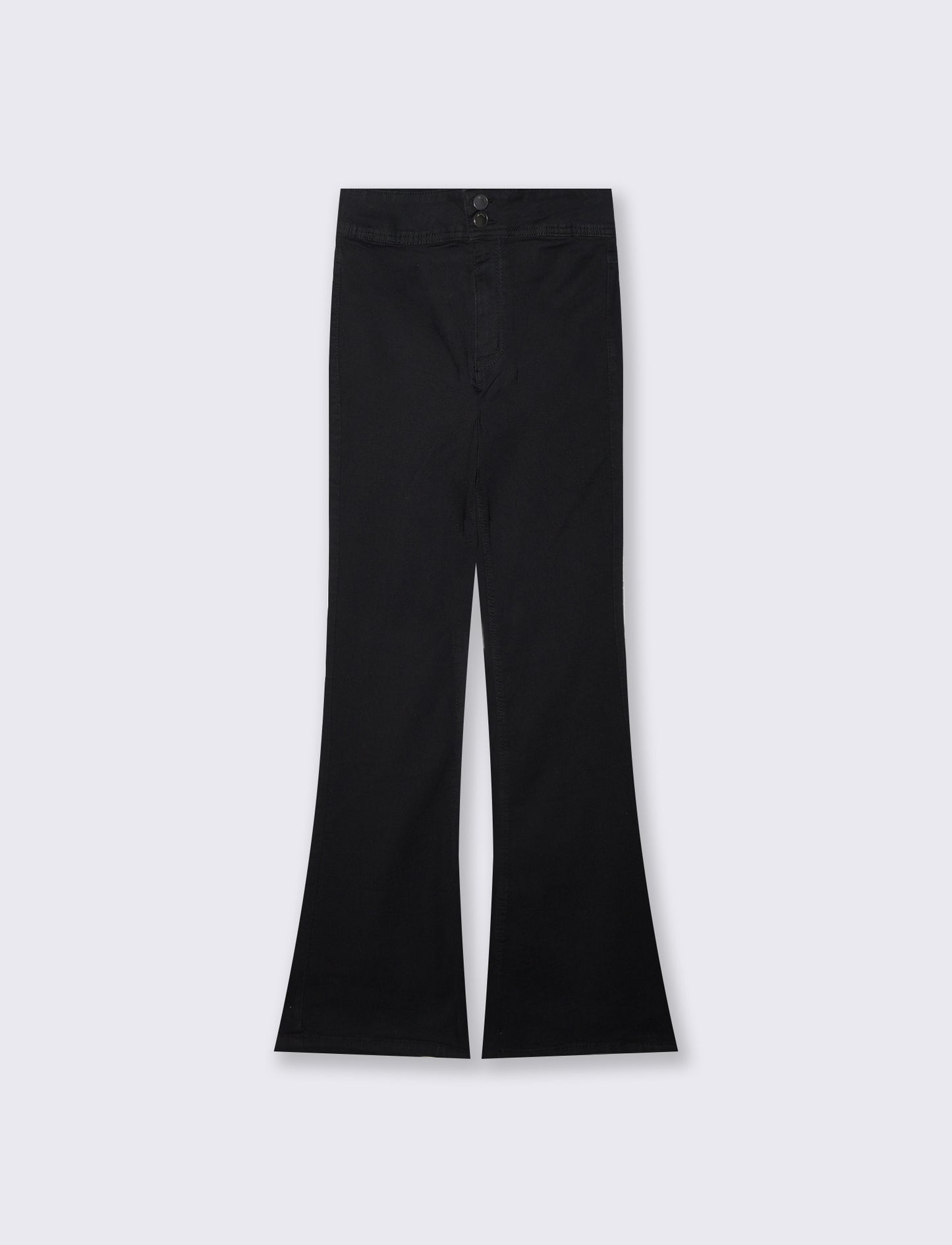 Jeggins bootcut vita alta eleganti - Nero