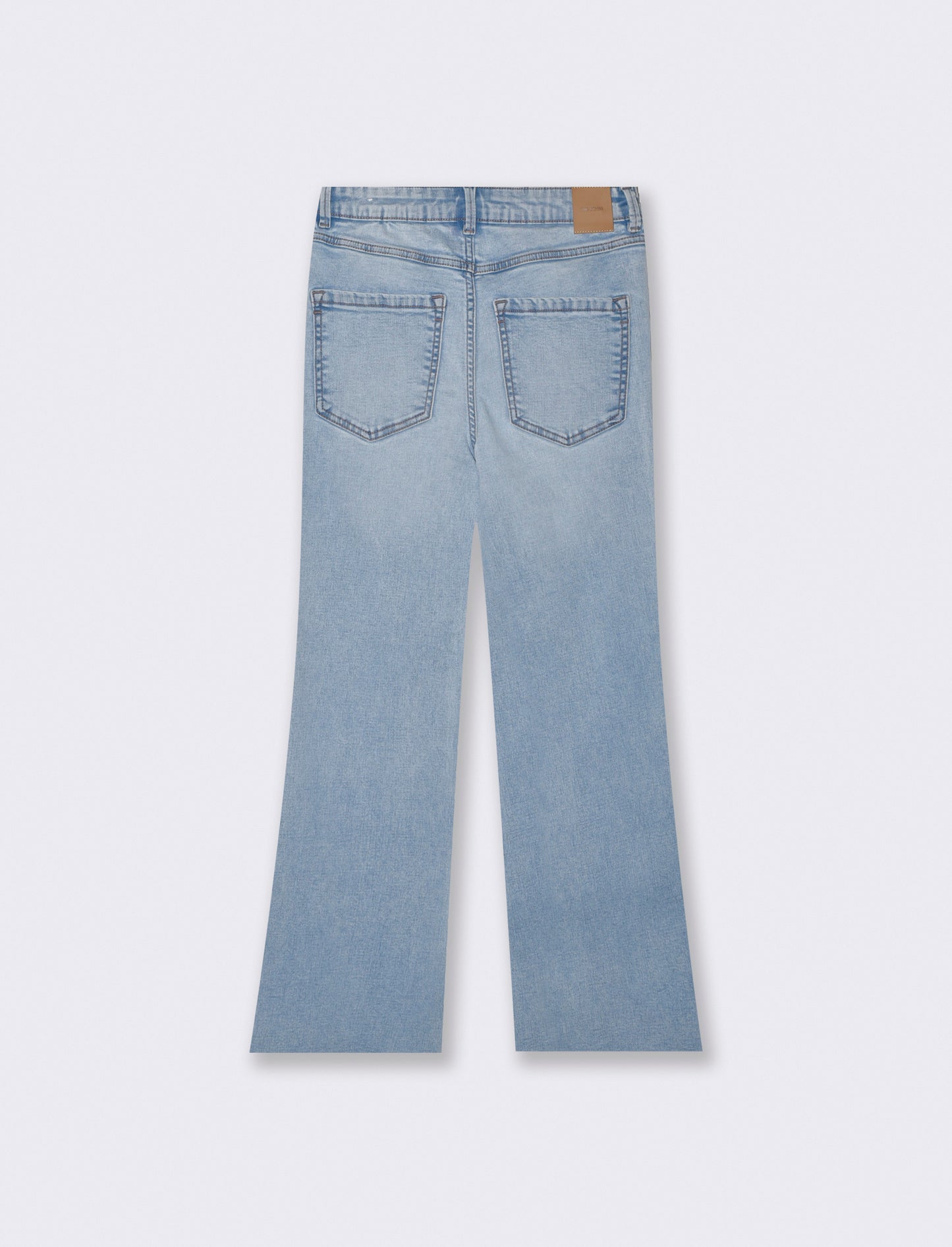 Jeans cropped flare a vita alta cinque tasche - Denim