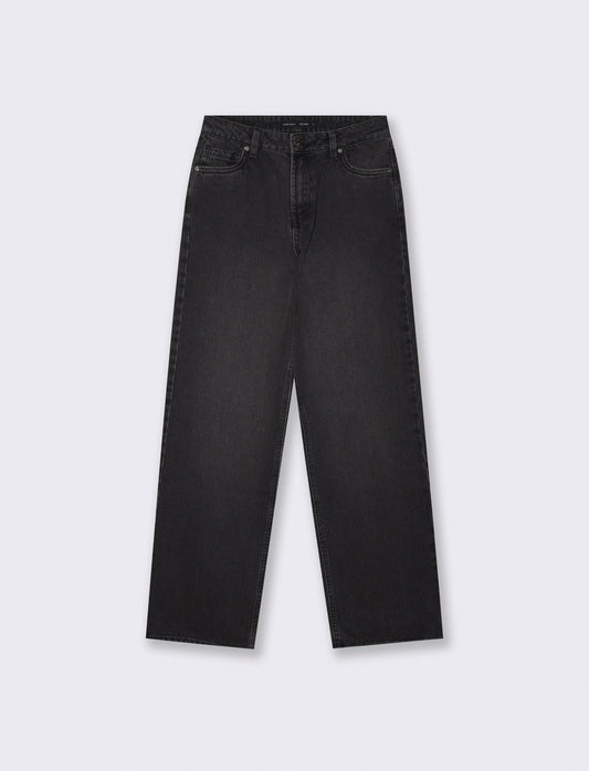 Jeans wide leg a vita alta - Nero
