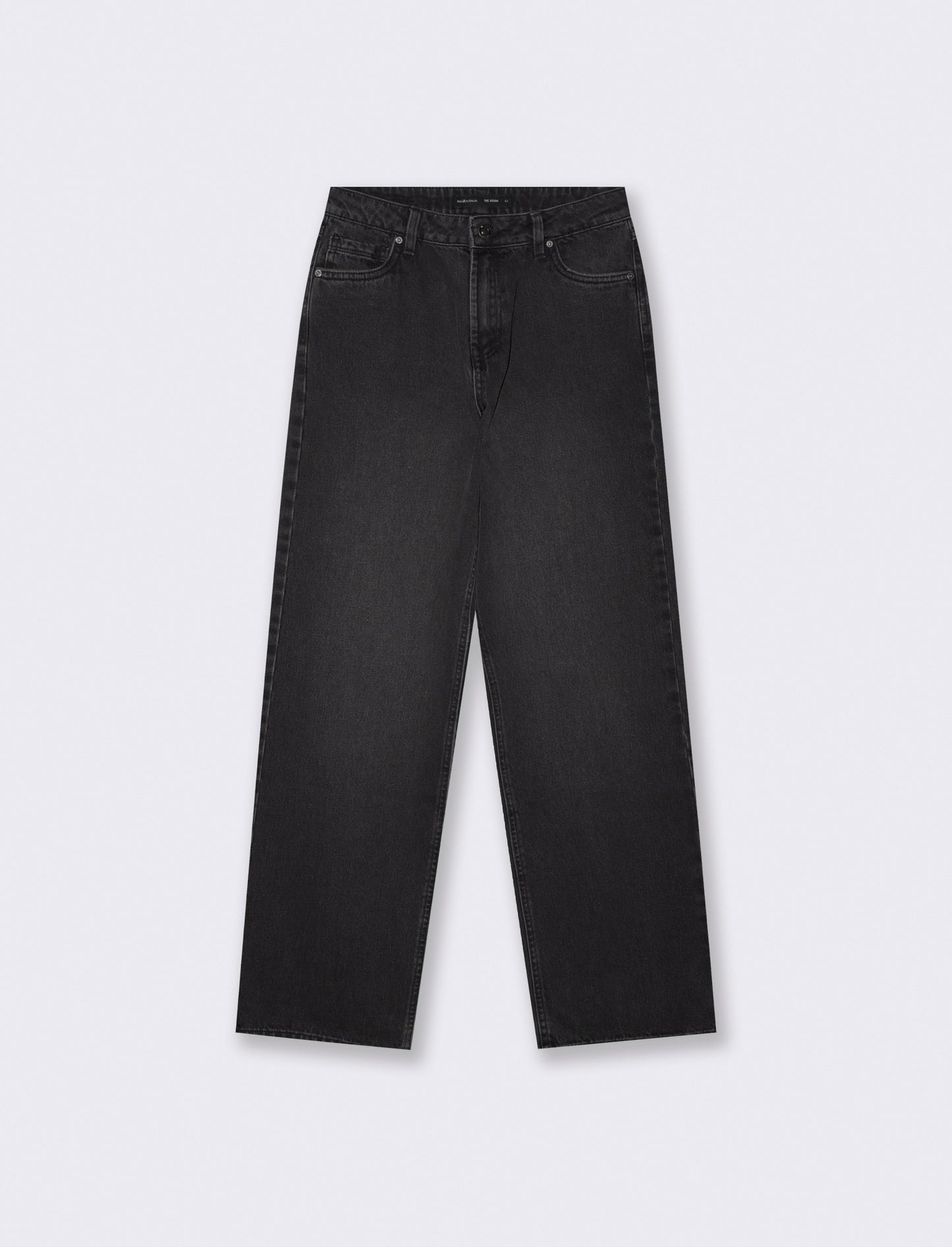 Jeans wide leg a vita alta - Nero