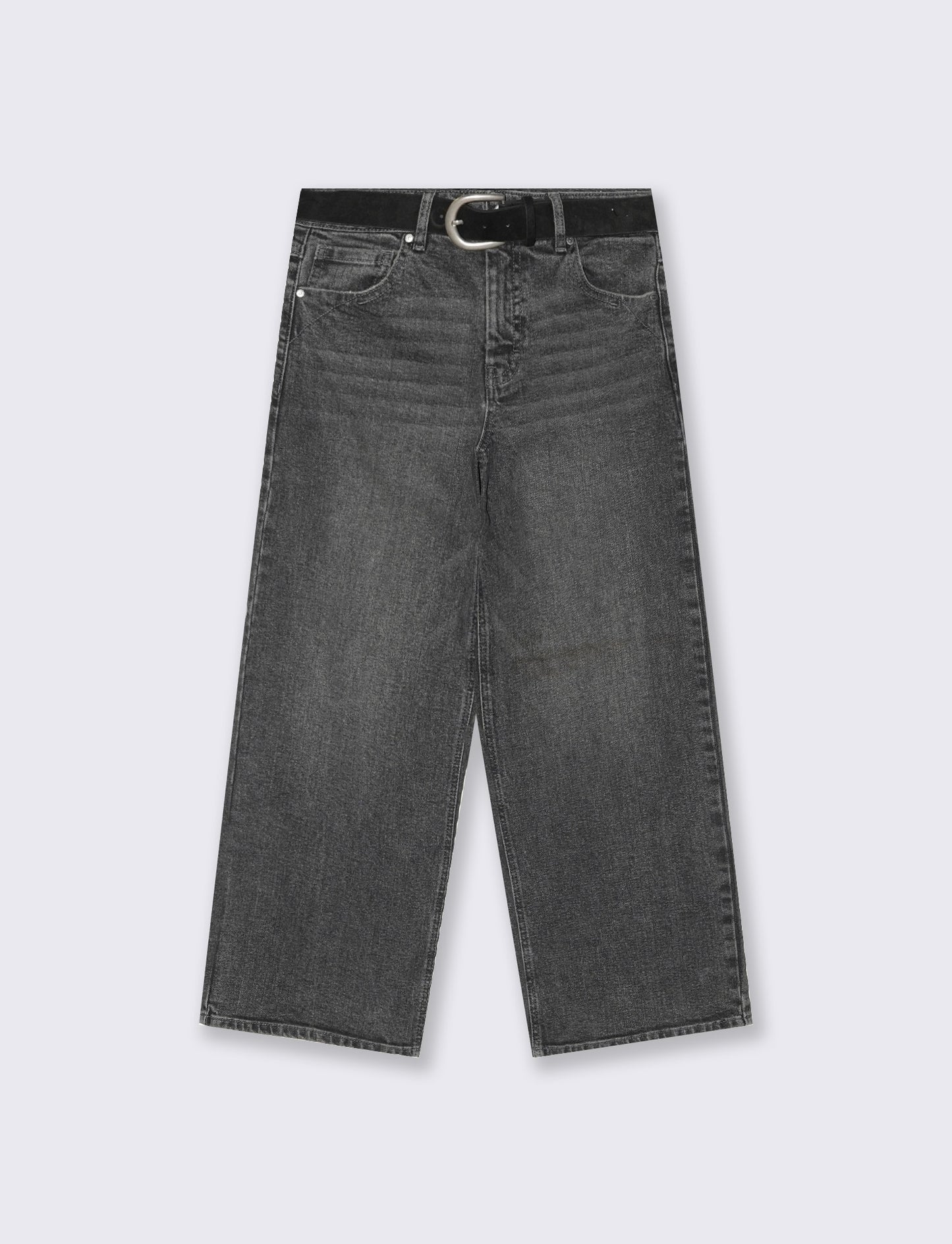Jeans coulotte wide leg eleganti e versatili - Nero