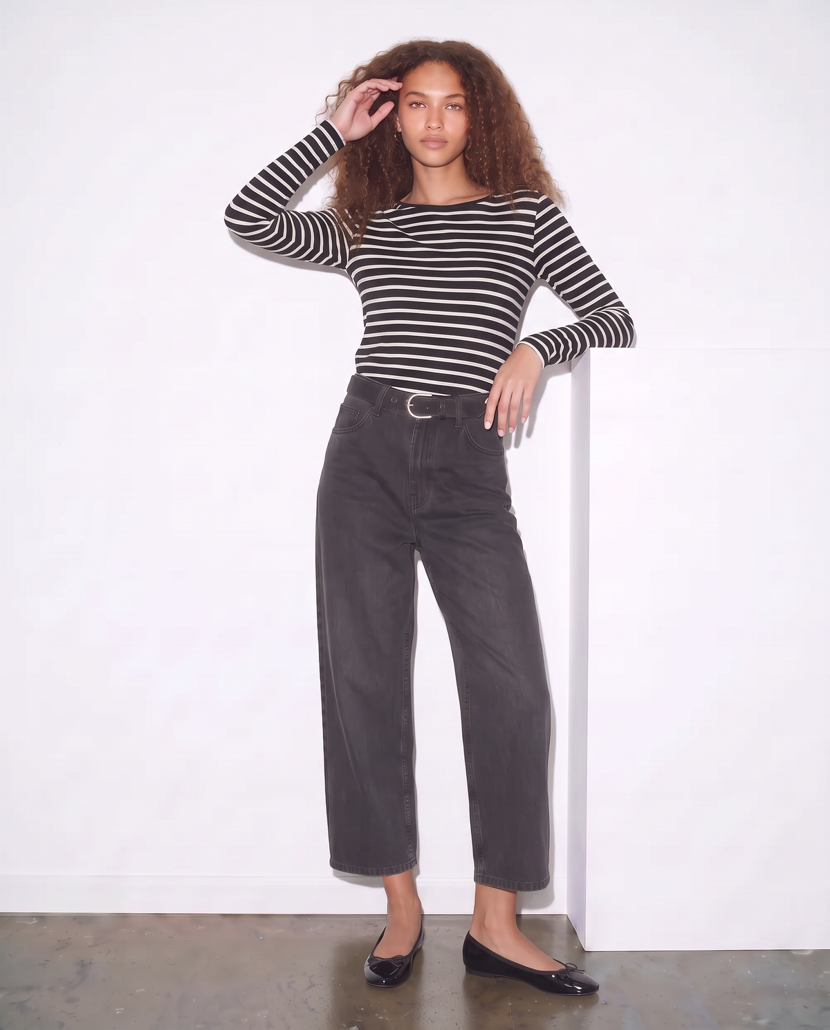 Wide leg culotte jeans for a unique look - Black