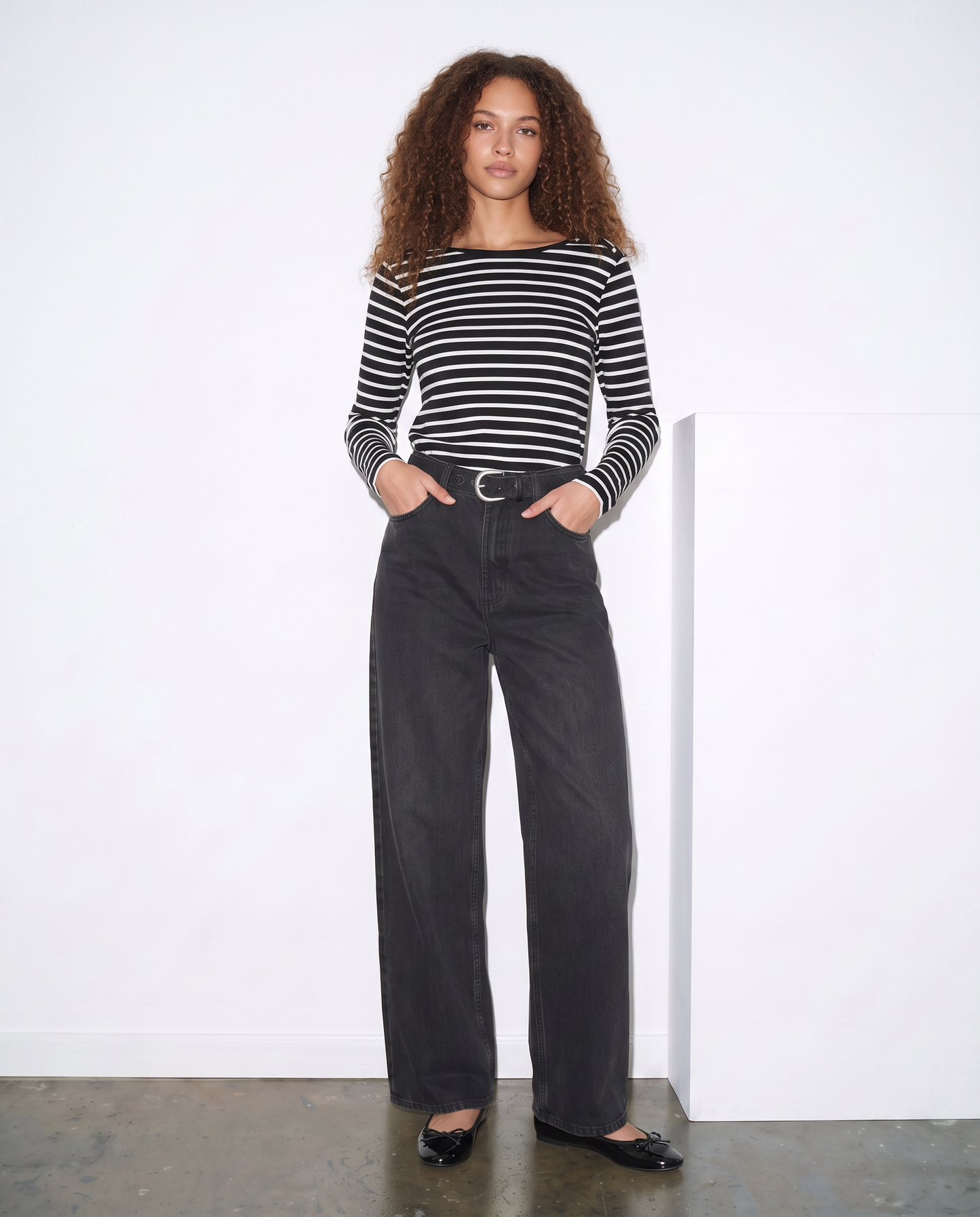 Jeans coulotte wide leg - Nero