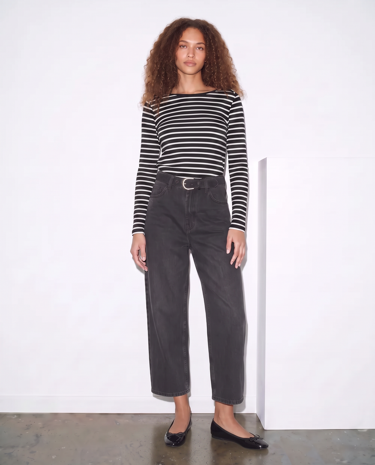 Wide leg culotte jeans for a unique look - Black