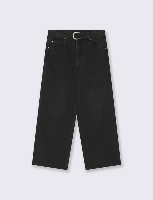 Jeans coulotte wide leg per un look unico - Nero