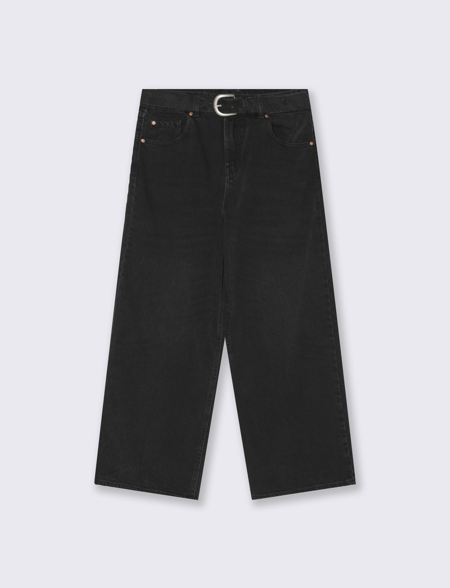 Jeans coulotte wide leg - Nero