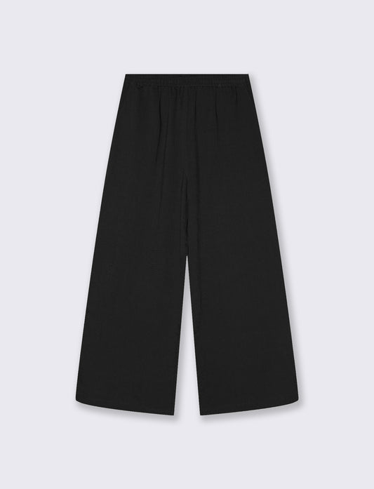 PANTALONE CON ELASTICO IN VITA - Nero