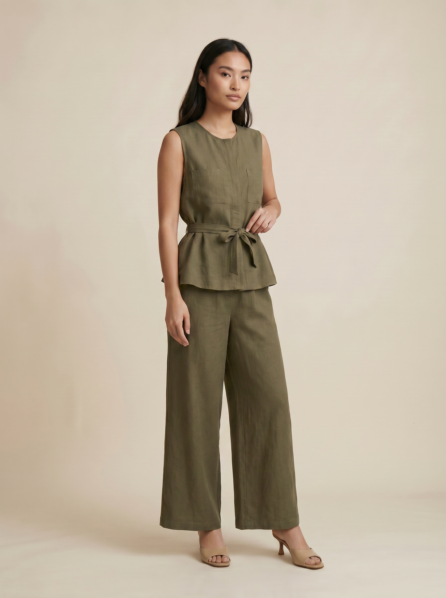 Pantalone gamba larga con elastico vita - Ve.milit.