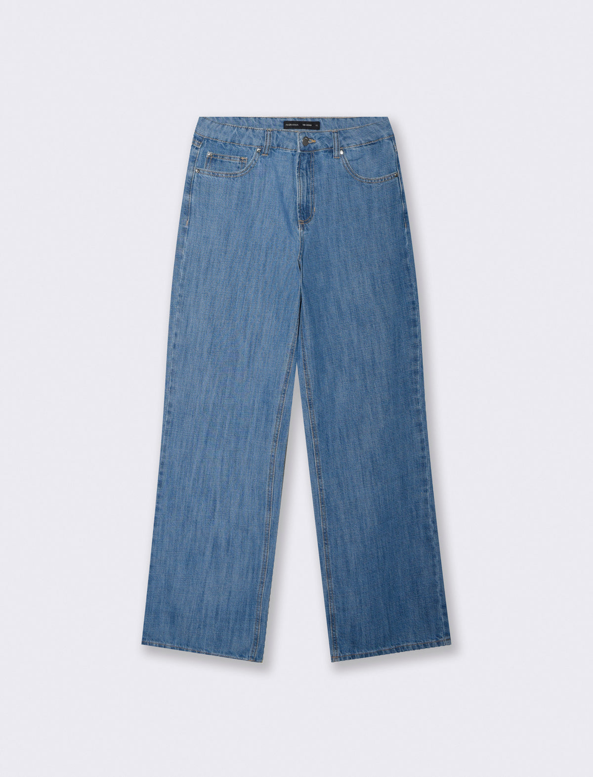 Wide leg high waist 5-pocket jeans - Blue