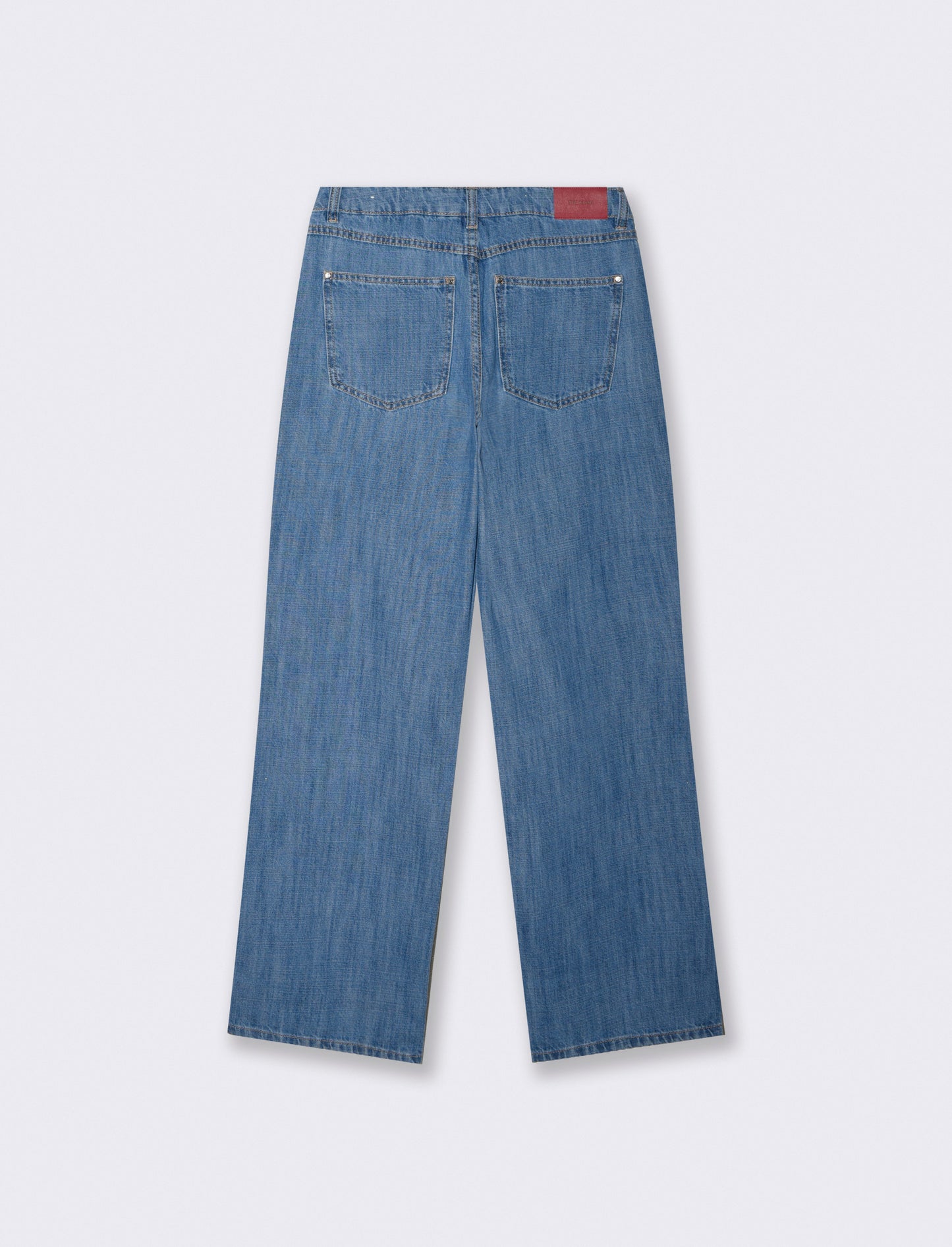 Jeans wide leg high waist 5 tasche - Denim