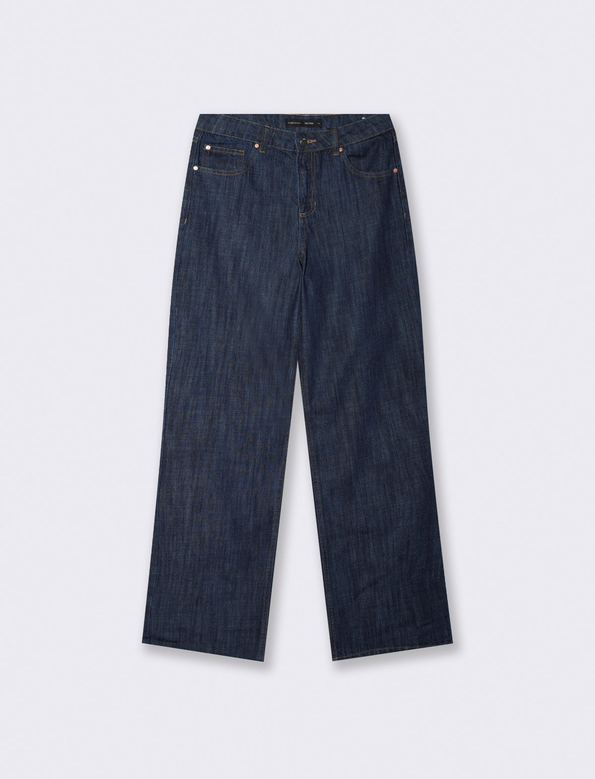 Jeans wide leg high waist 5 tasche - DENIM SCURO