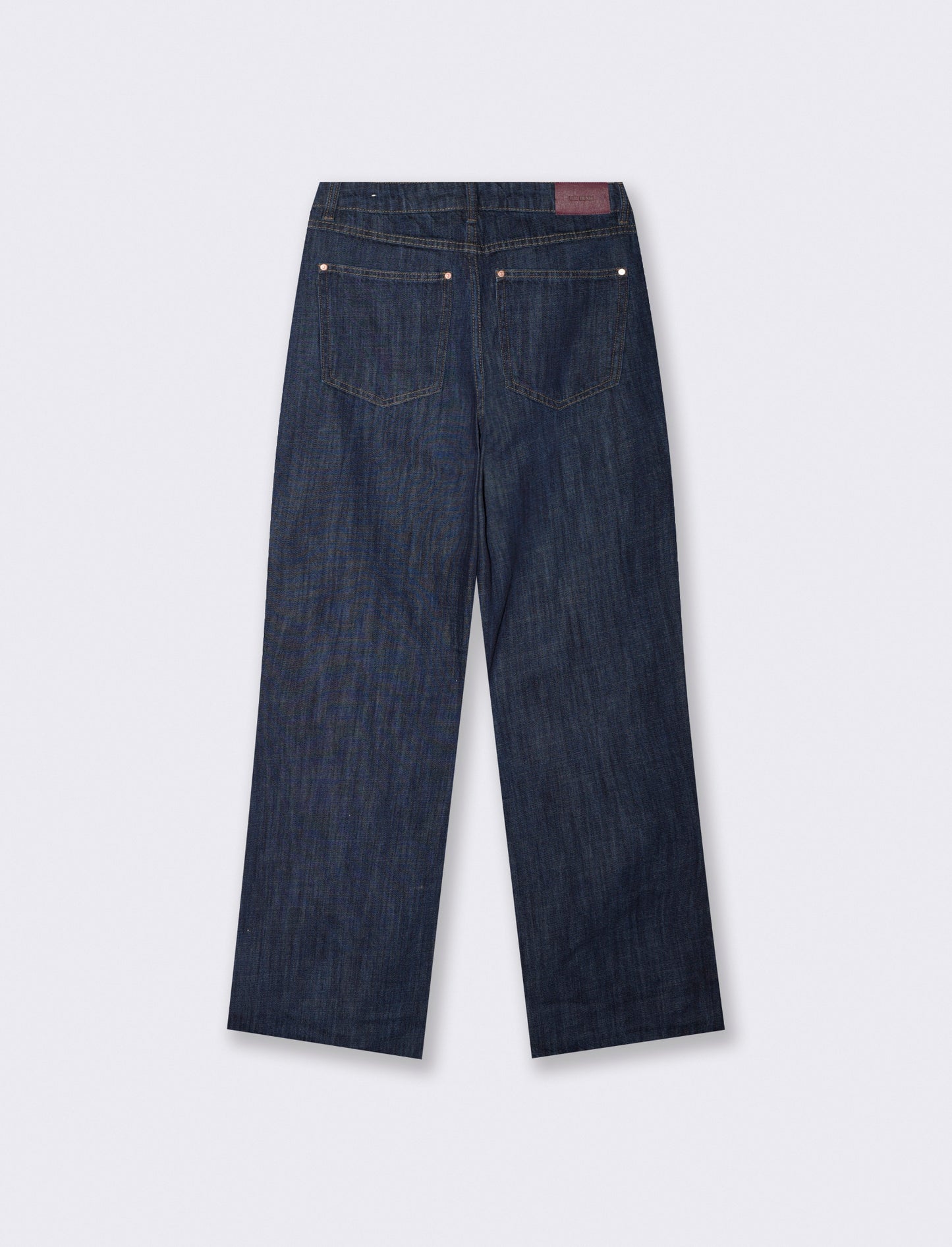 Jeans wide leg high waist 5 tasche - DENIM SCURO