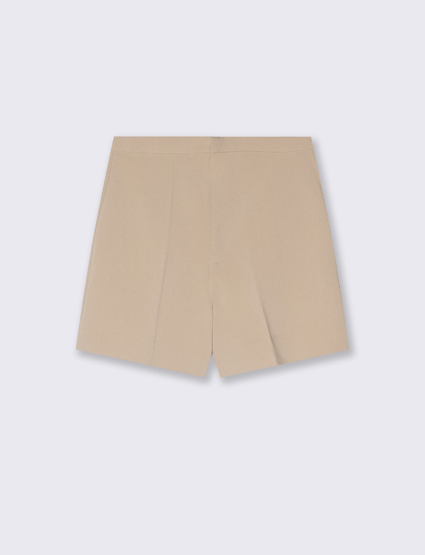 Short vita alta con chiusura a gancio - Beige grano