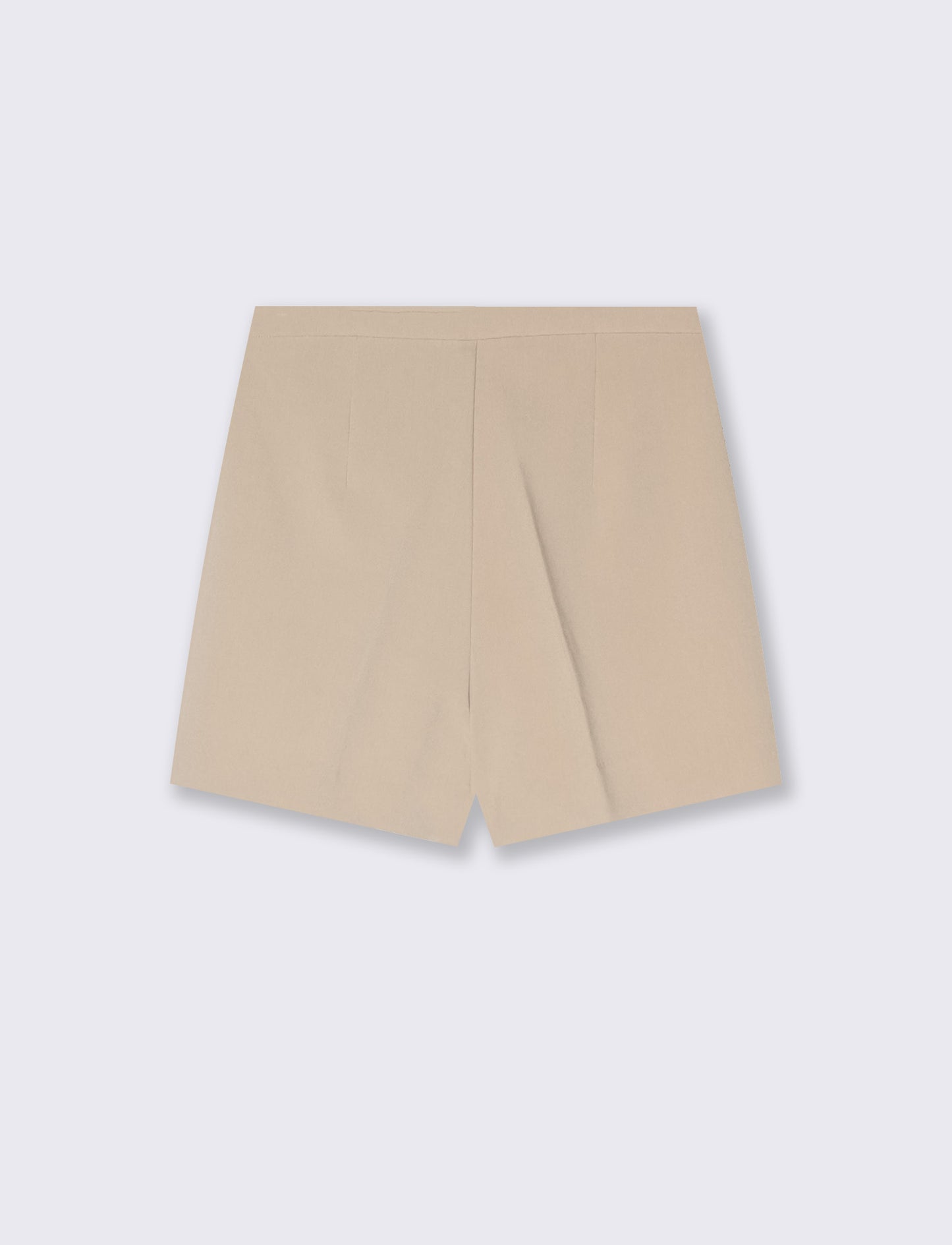 Short vita alta con chiusura a gancio - Beige grano