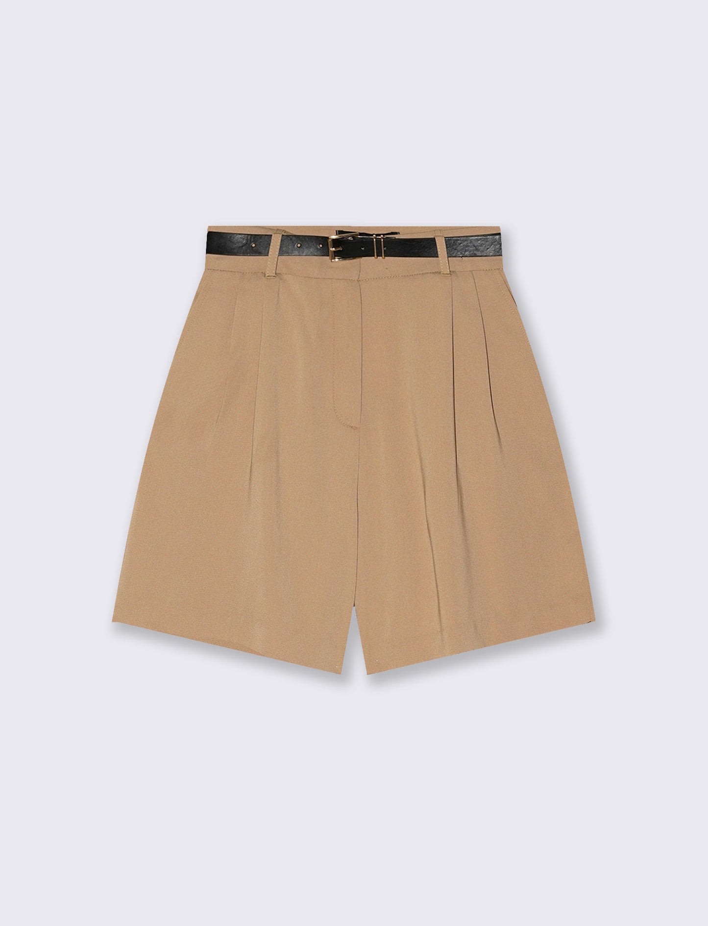 Shorts con cintura trendy e versatili - Cammello