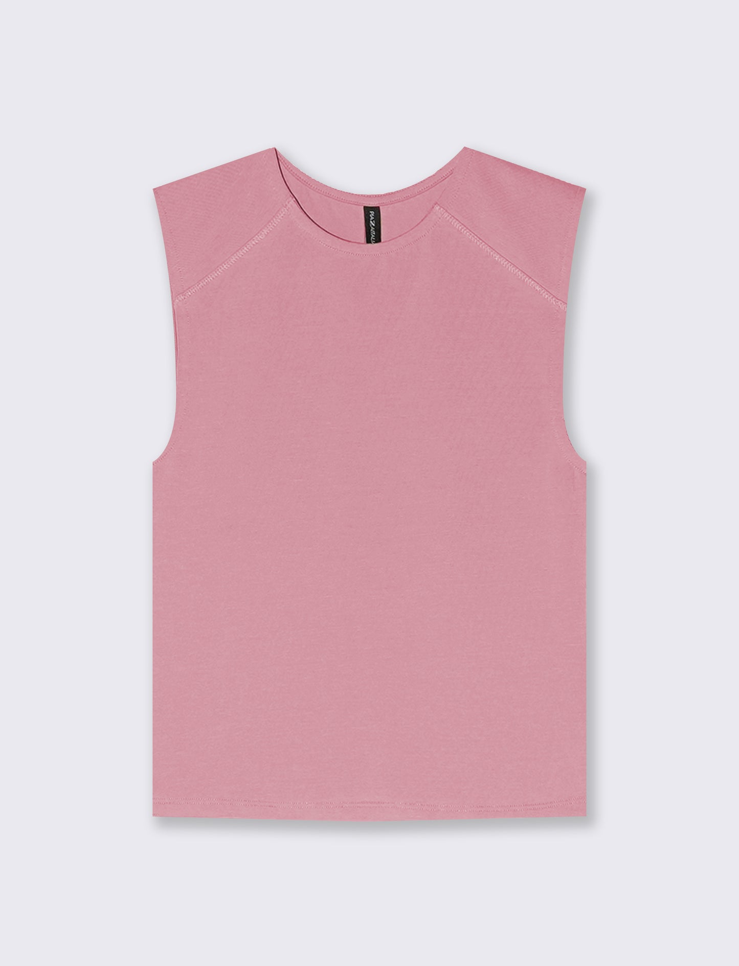 Top Smanicato Aderente Elegante - Rosa