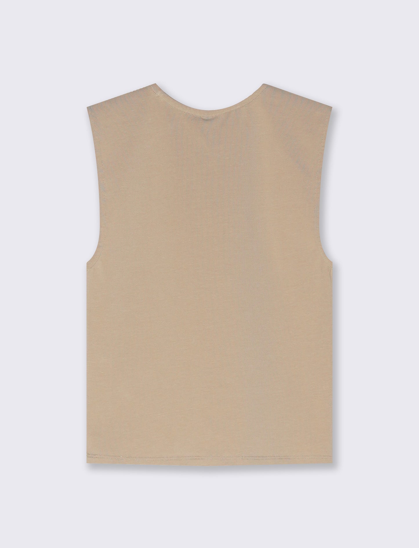 Top Smanicato Aderente Elegante - Beige grano