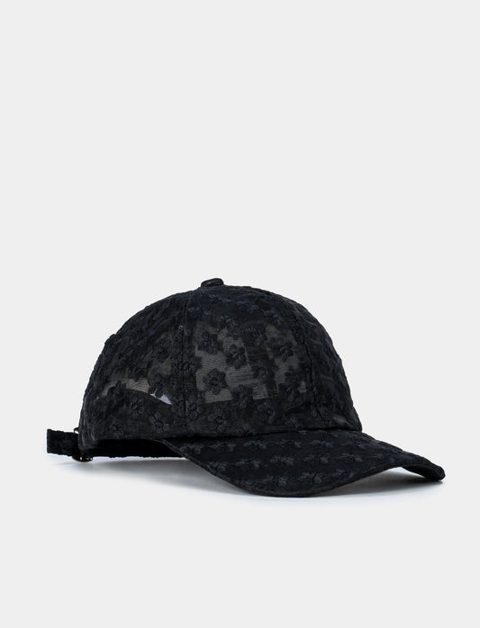 Cappello da bambina baseball trasparente - Nero