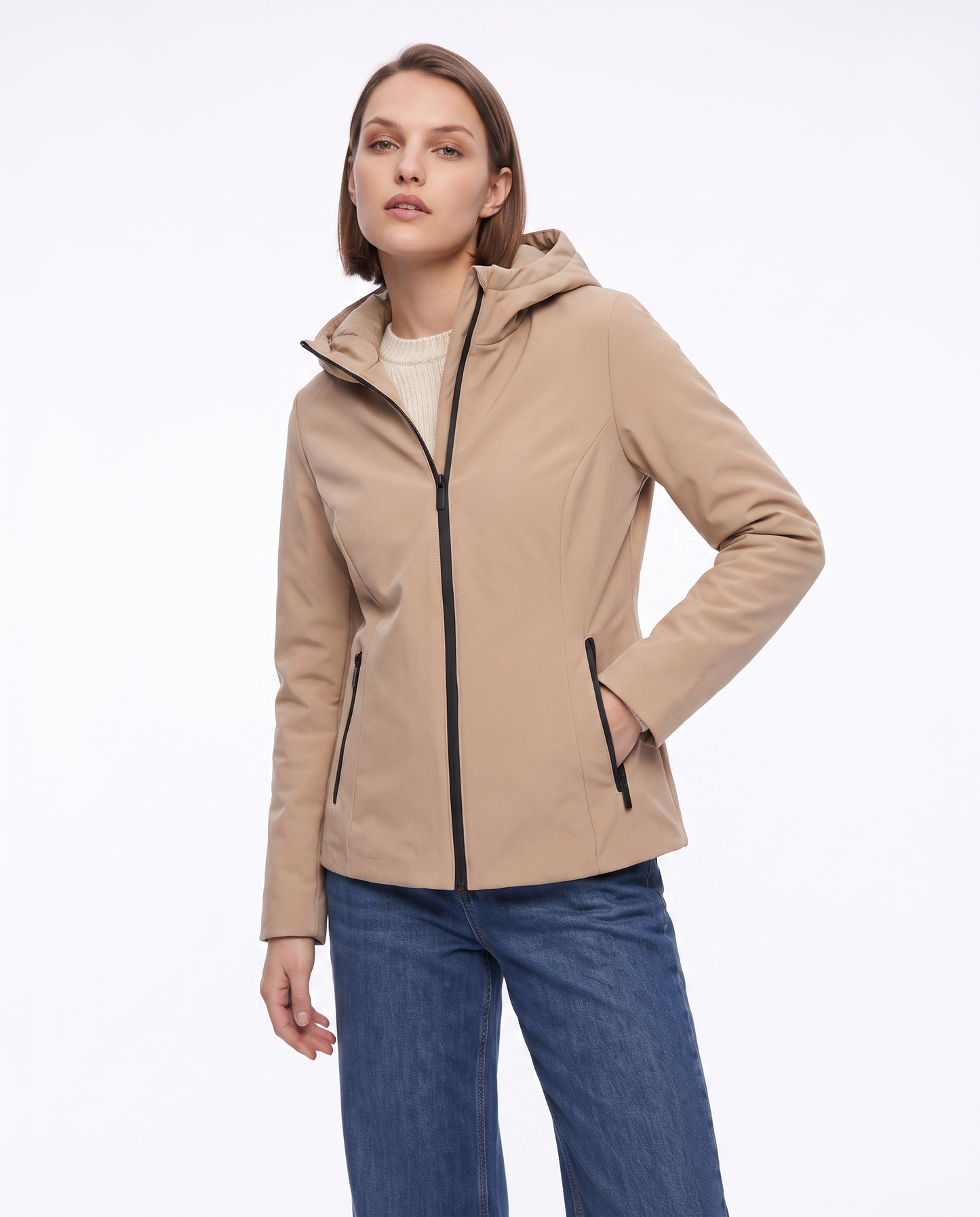 Giubbino doubleface versatile e moderno - Beige grano