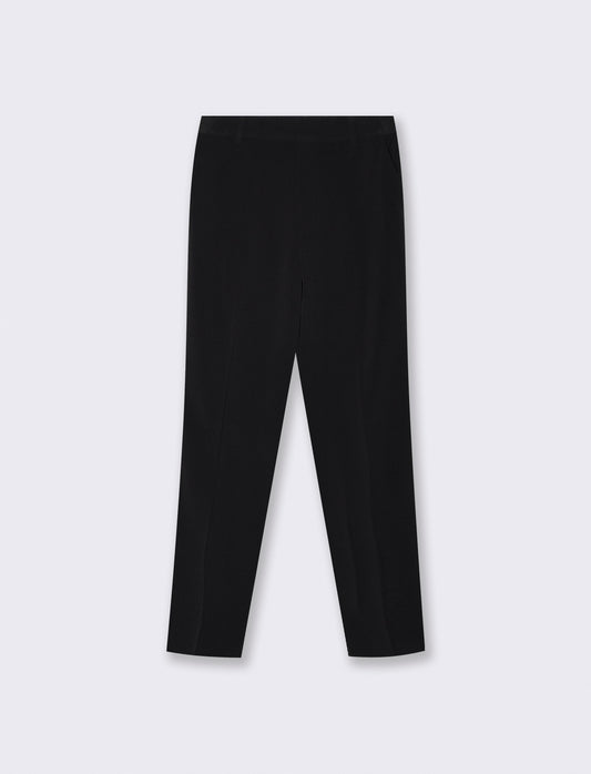Pantalone elastico in vita retro - Nero