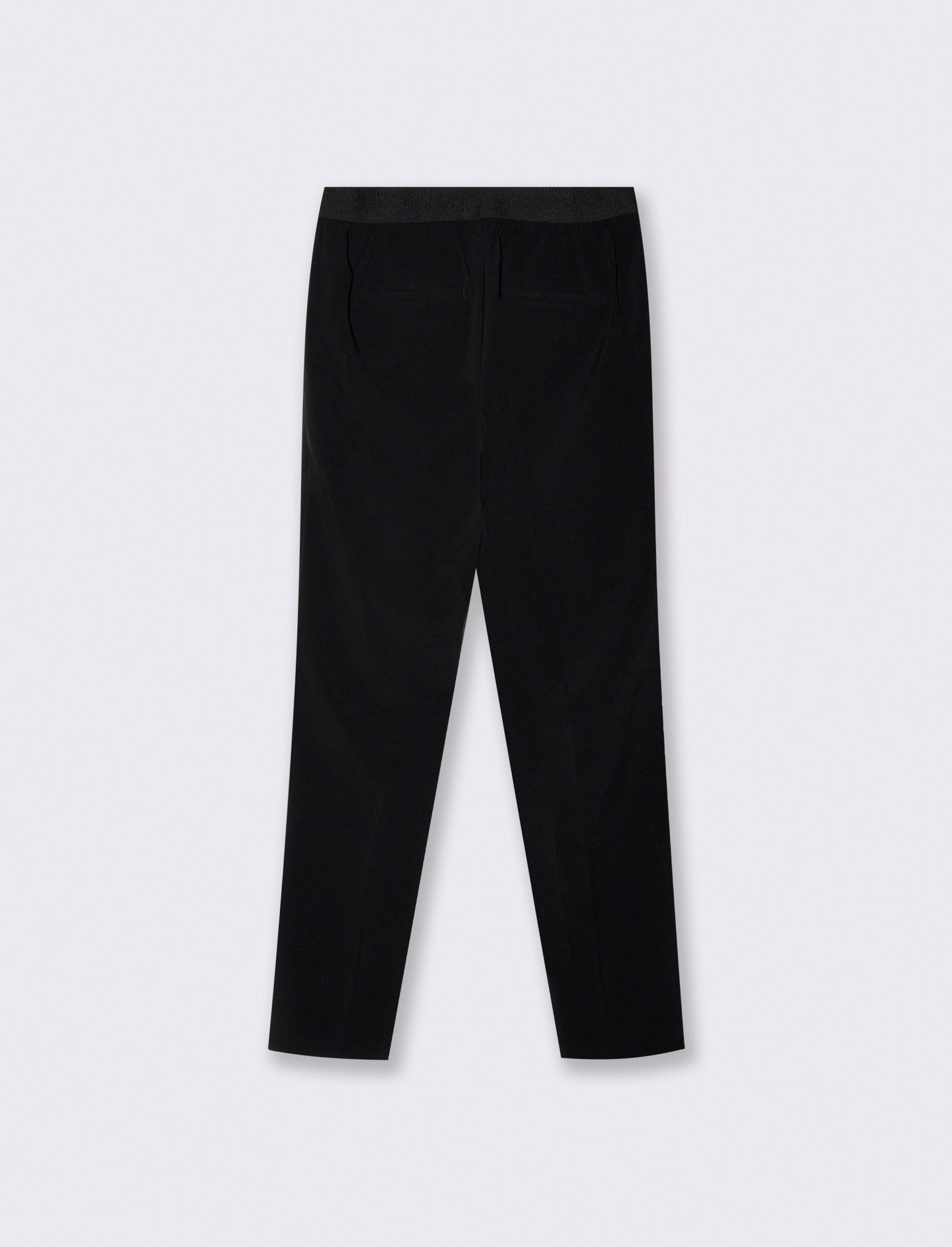 Pantalone con elastico in vita sul retro - Nero
