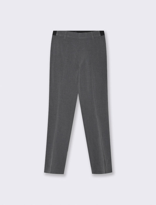 Pantalone elastico in vita retro - Grigio mel.