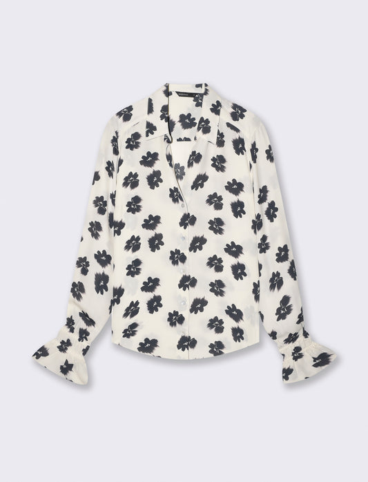 Camicia stampata manica lunga con colletto - var 2