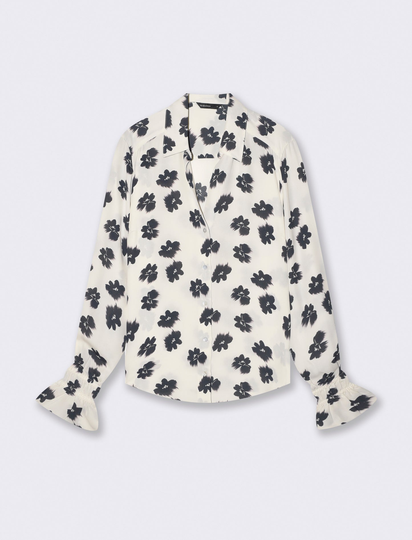Camicia stampata manica lunga con colletto - var 2