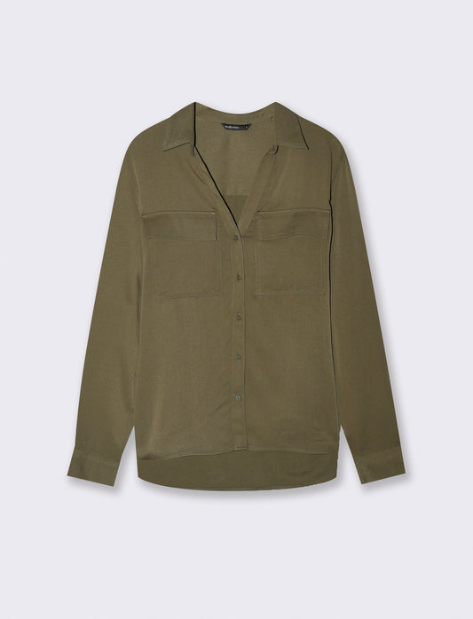 Camicia manica lunga con tasche frontali - Ve.milit.