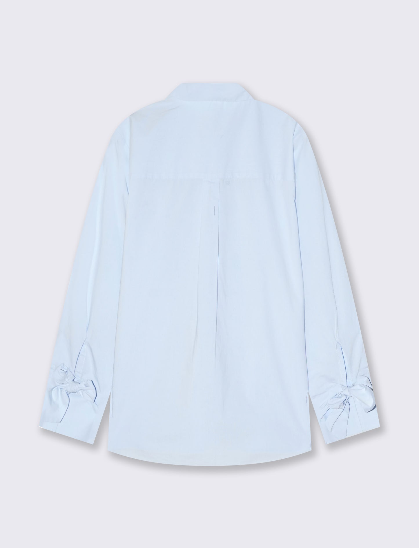 Camicia over con dettagli unici sulle maniche - Celeste