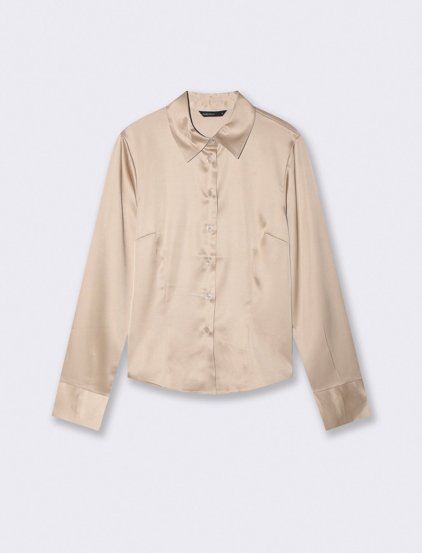 Camicia slim manica lunga elegante - Beige grano