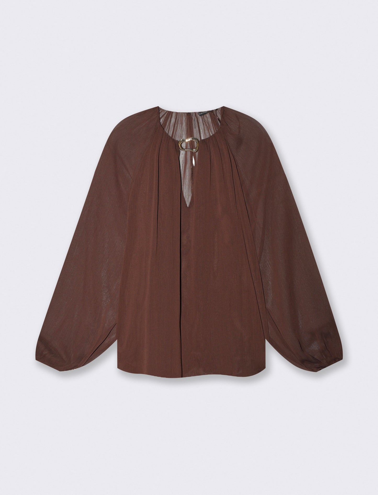 Blusa manica ampia e raglan elegante - Moro