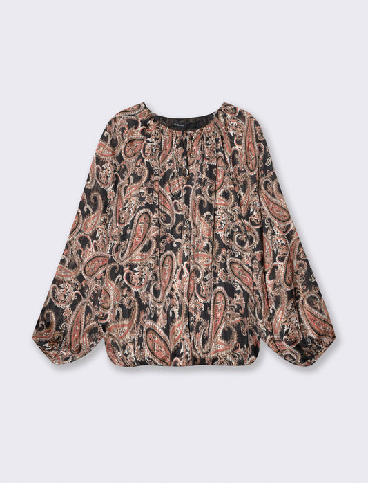 Elegant V-neck loose blouse - 