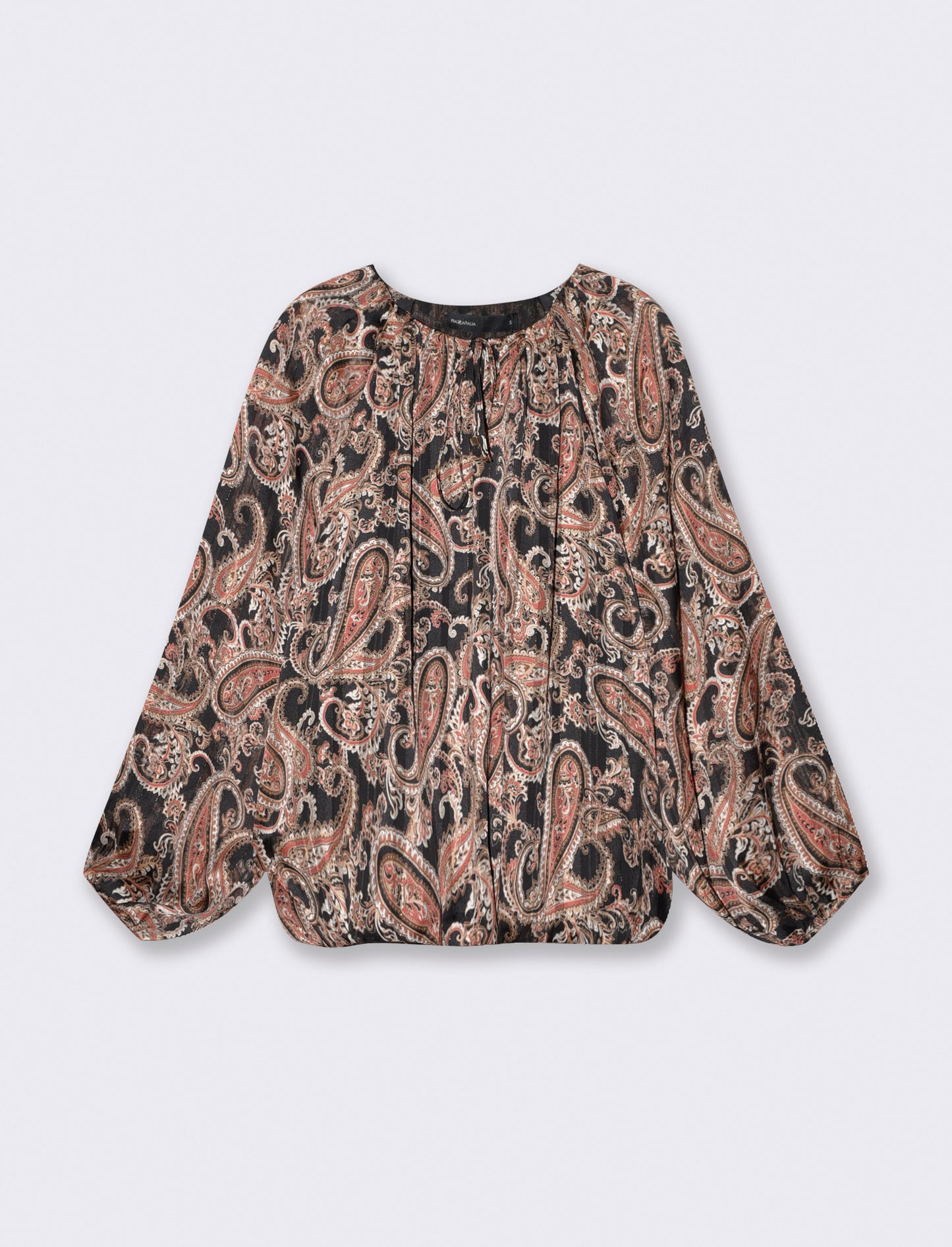 Blusa ampia con scollo a V elegante - var 1
