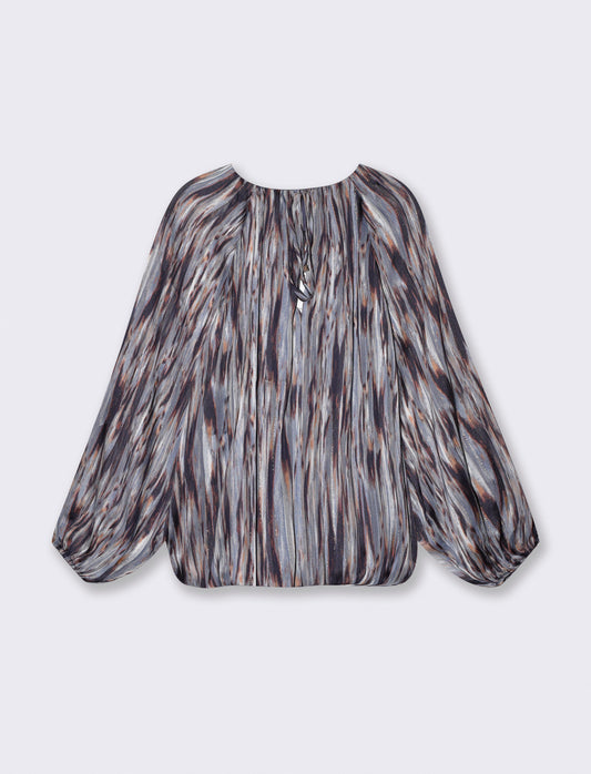 Blusa ampia con scollo a V elegante - var 2