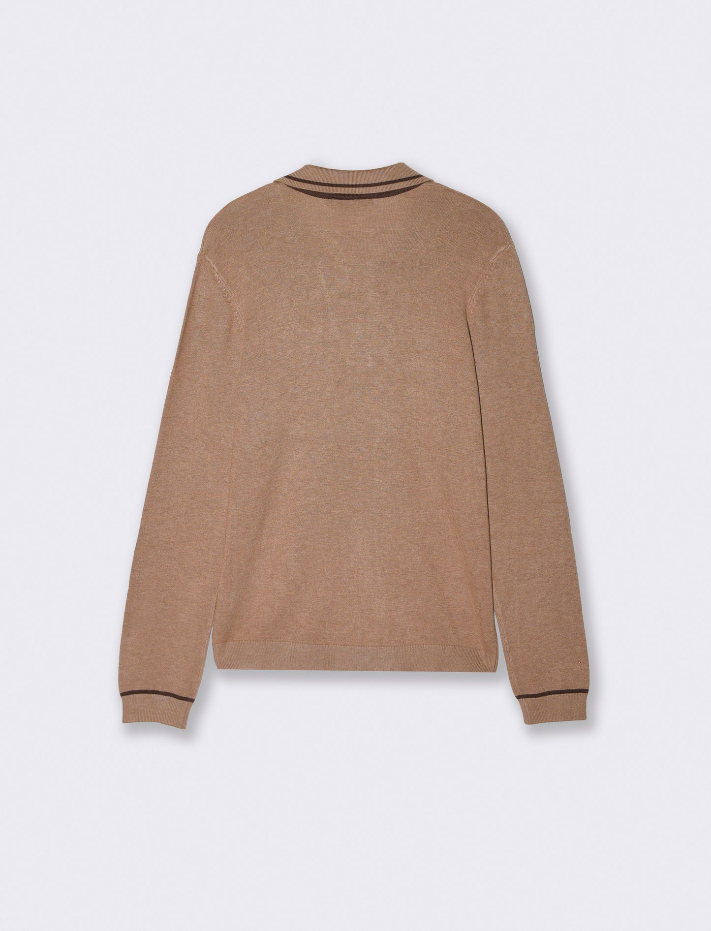 POLO SCOLLO A V - Cammello