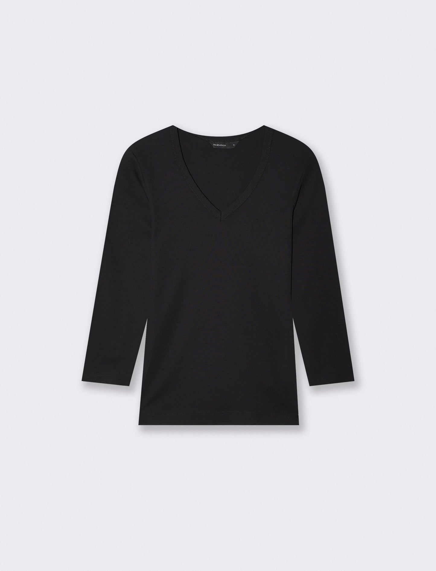 T-SHIRT A COSTINE - Nero