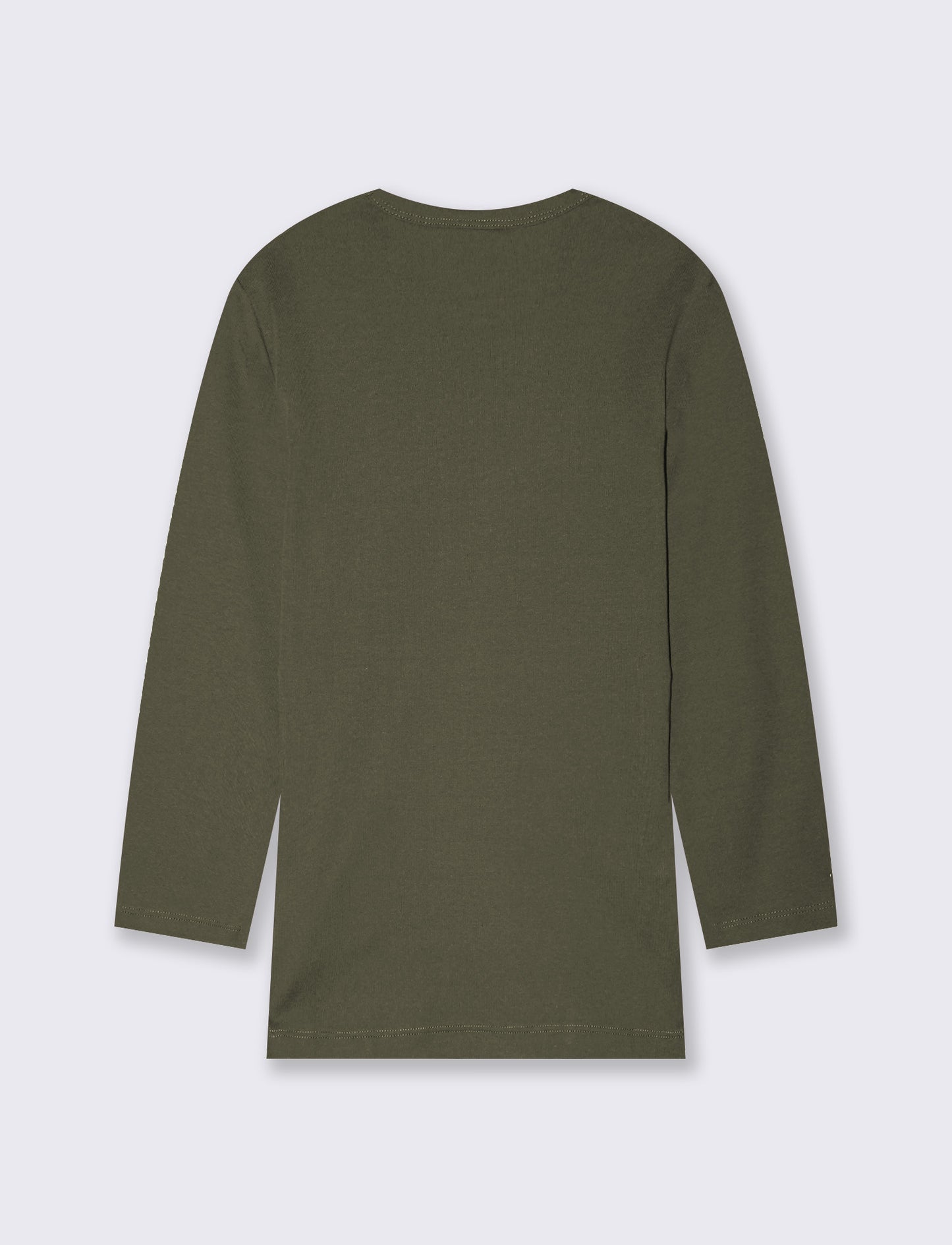 T-shirt basica a costine girocollo 3/4 - Ve.milit.