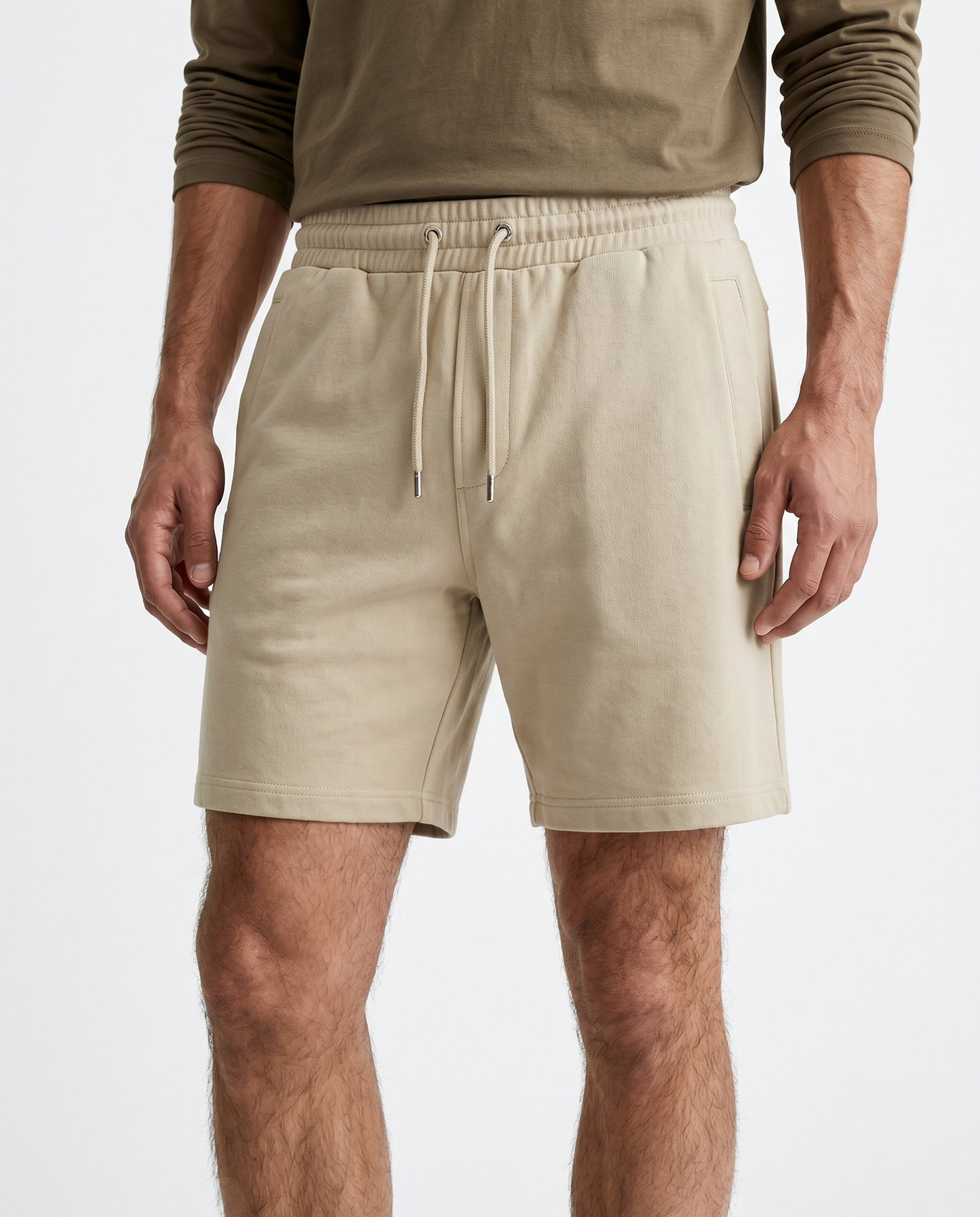 Bermuda Felpa French Terry Vita Jogger - Grigio ghiaccio