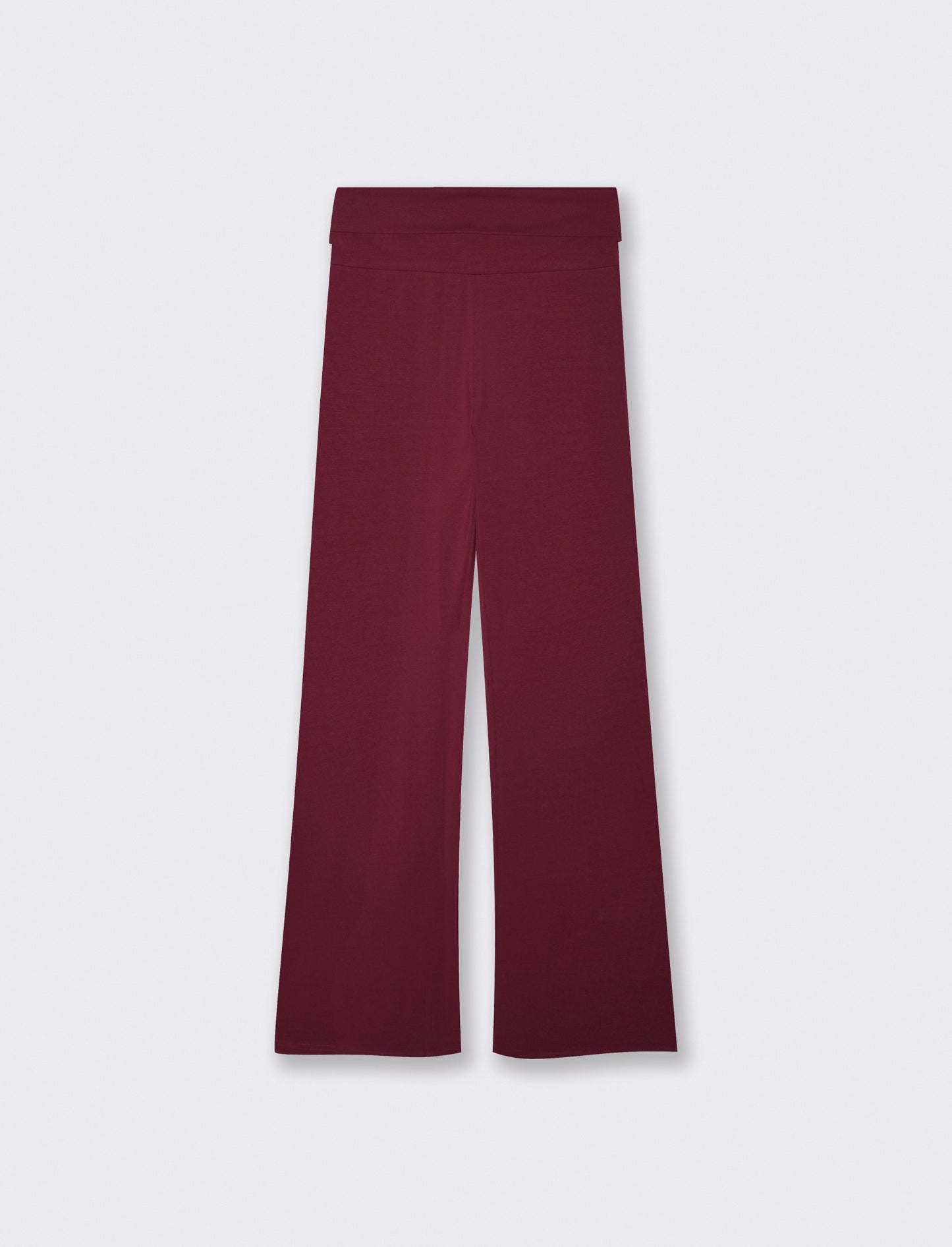 Bell-bottomed trousers with rolled hem - Purple