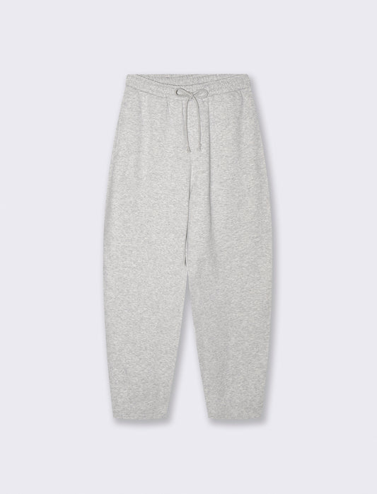 Pantalone basico con vita arricciata - Grigio mel.
