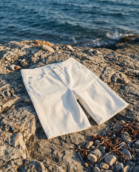 Cotton 5-Pocket Bermuda Shorts for Every Style - White