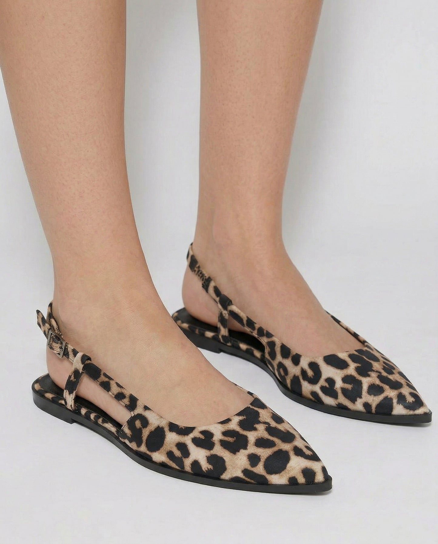 Slingback maculata in satin - Maculato