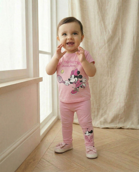 Leggings stampa Minnie - Rosa