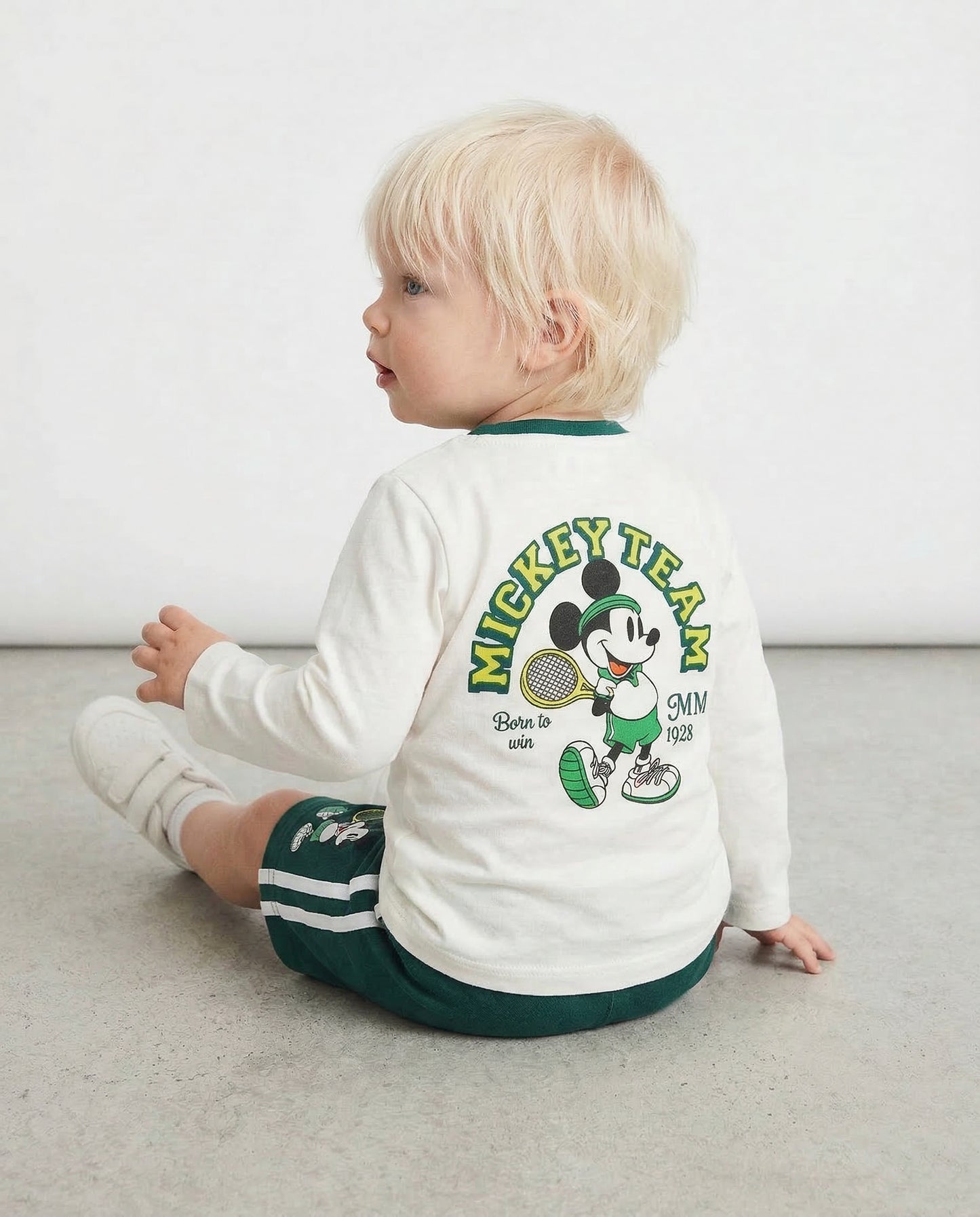 Long Sleeve T-Shirt with Mickey Mouse - White