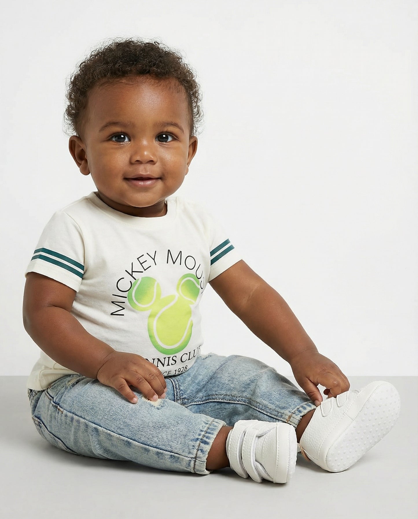 Mickey Mouse Tennis Style T-Shirt - White